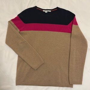 Boden 100% cashmere color block sweater